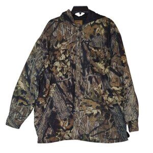 VTG Duxback Camo Jacket Mens L Streetwear Buttons Pockets Hood Hunting Gorpcore